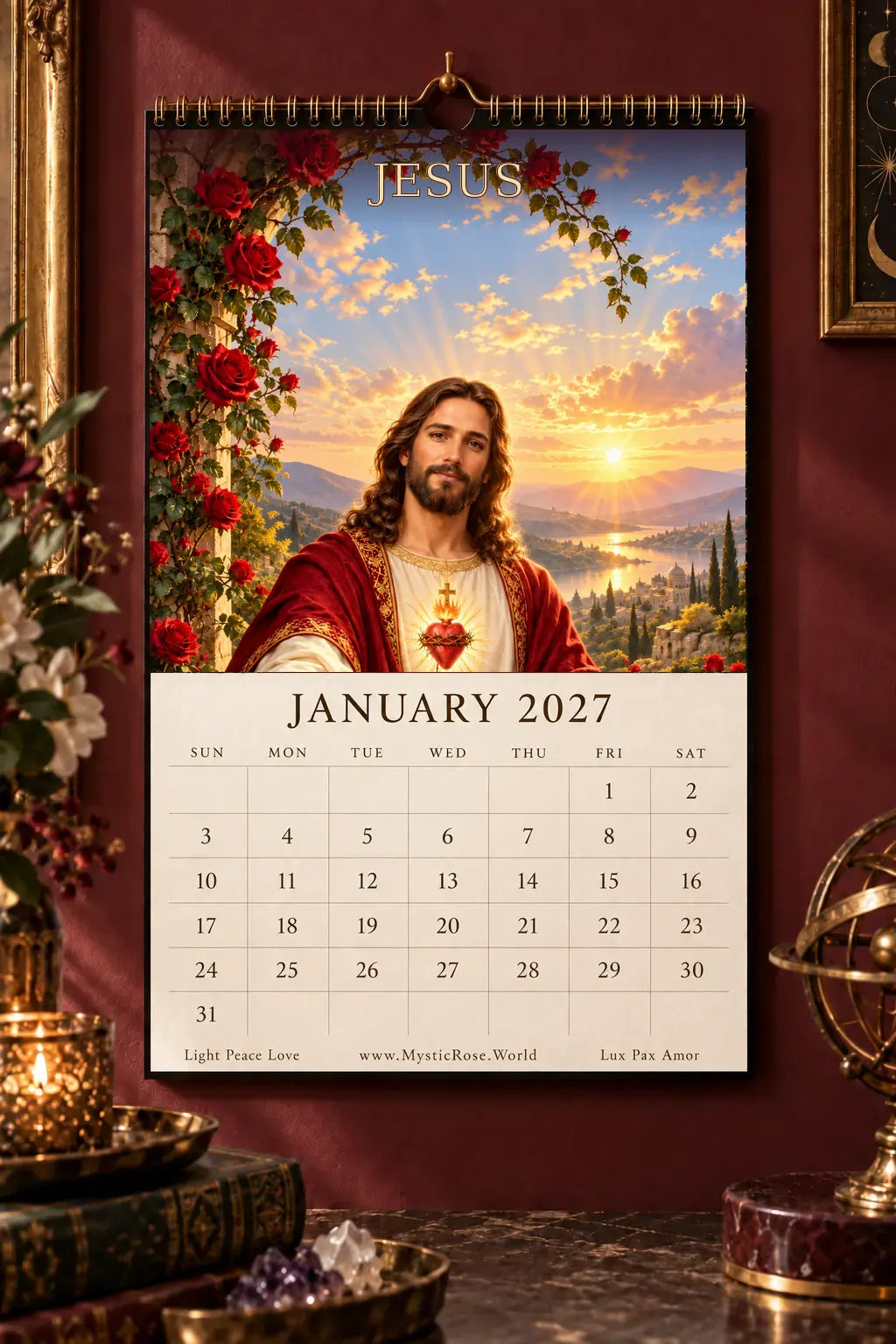 Jesus Calendar 2027 January page
