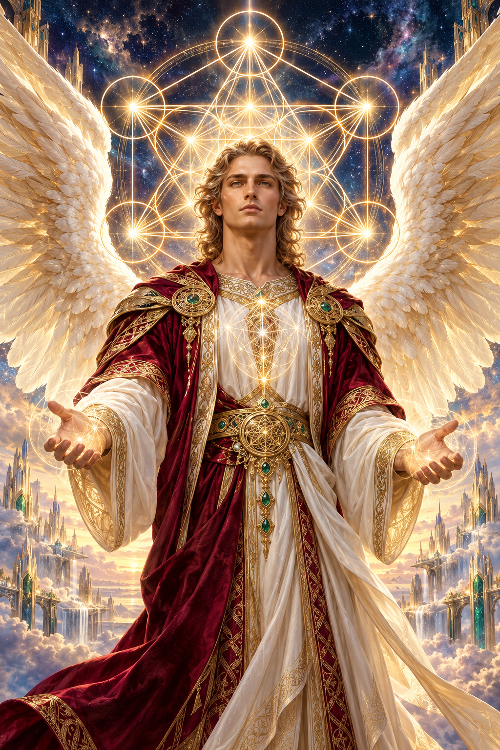 Metatron Calendar 2027 artwork detail with sacred geometry